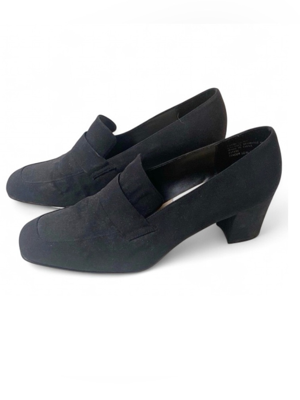 Mootsies Tootsies Mary Jane Heels Black Fabric Size 10 2.5”